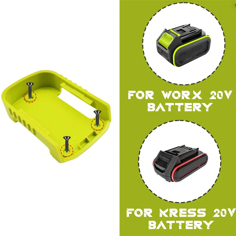 5/10pcs for Worx/kress 20V 5Pin Battery Dock Holder Battery Storage Mounts ,Wall Mount Lithium Battery Dock Storage Rack