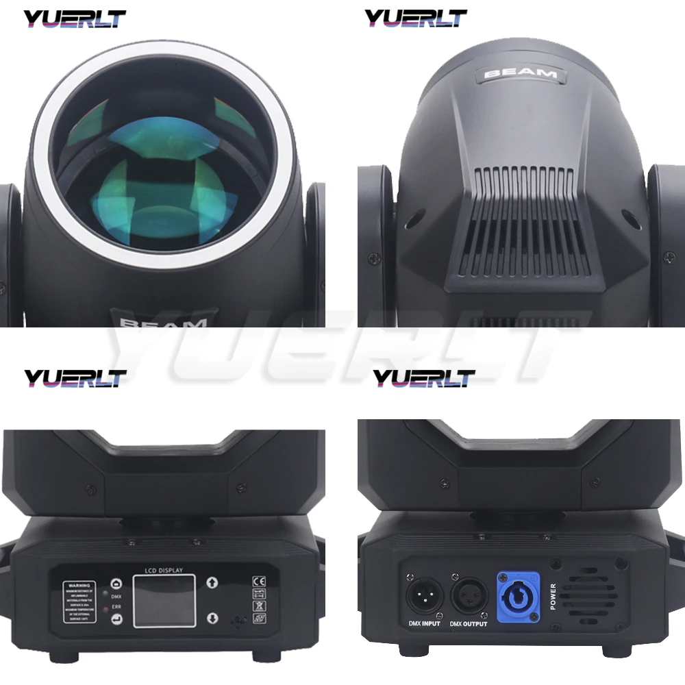 1/2/4Pcs LED Moving Head Light Wiht Ring 200W Beam+Spot+18 Prism+Rainbow Effect Stage Lighting Dmx DJ Disco Party Wedding Stage