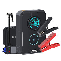 BUVAYE 12000mAh 2000A Car Jump Starter Air Pump Power Bank 12V Battery Booster Pack Portable Charger and Jumper Cables