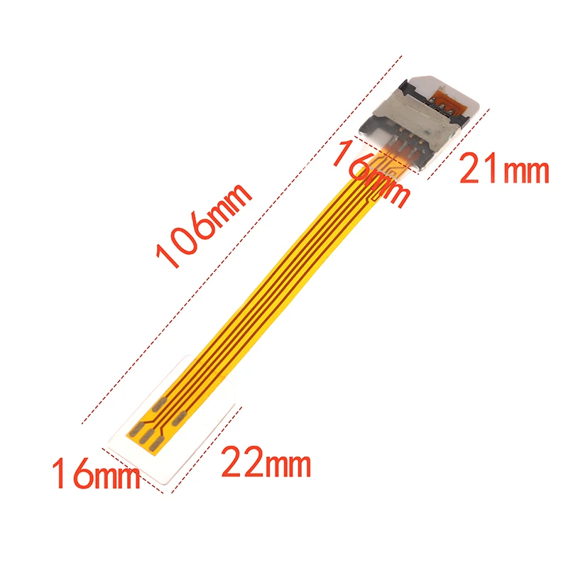 1pc 2FF SIM Standard Positive Extension Cord Mobile Phone Signal Extension Cord SIM Card Extension Cable