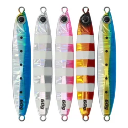 AOCLU-Long Cast Luminous Zebra Jig, Slow Metal Lure, Ocean Sea Fishing, Big Game, Japan Quality, 35g, 45g, 60g, 80g, 100g