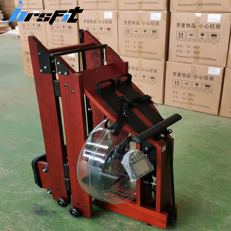 Manufacturer wholesale cross-border aerobic rowing machine household water resistance rowing machine double track silent folding