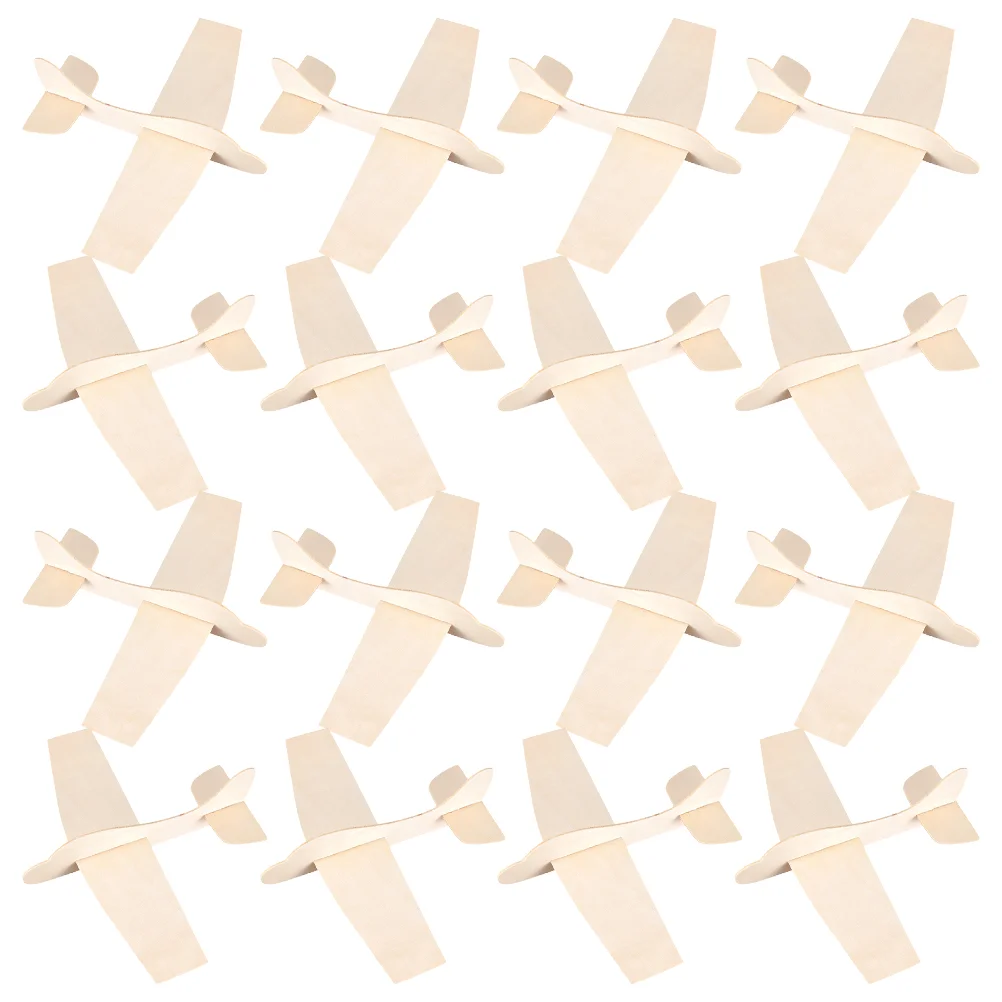 

20 Pcs Blank Wood Aircraft Painting Plane Model Decorations Unfinished Wooden Airplanes Kids Accessories Toys Child