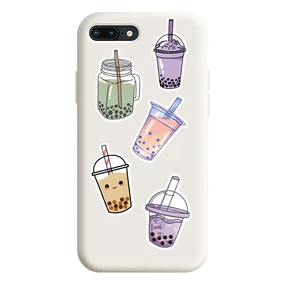 10/25/50pcs Pearl Milk Tea Drink Cup Graffiti Stickers for DIY Scrapbook Suitcase Water Bottle Phone Laptop Guitar