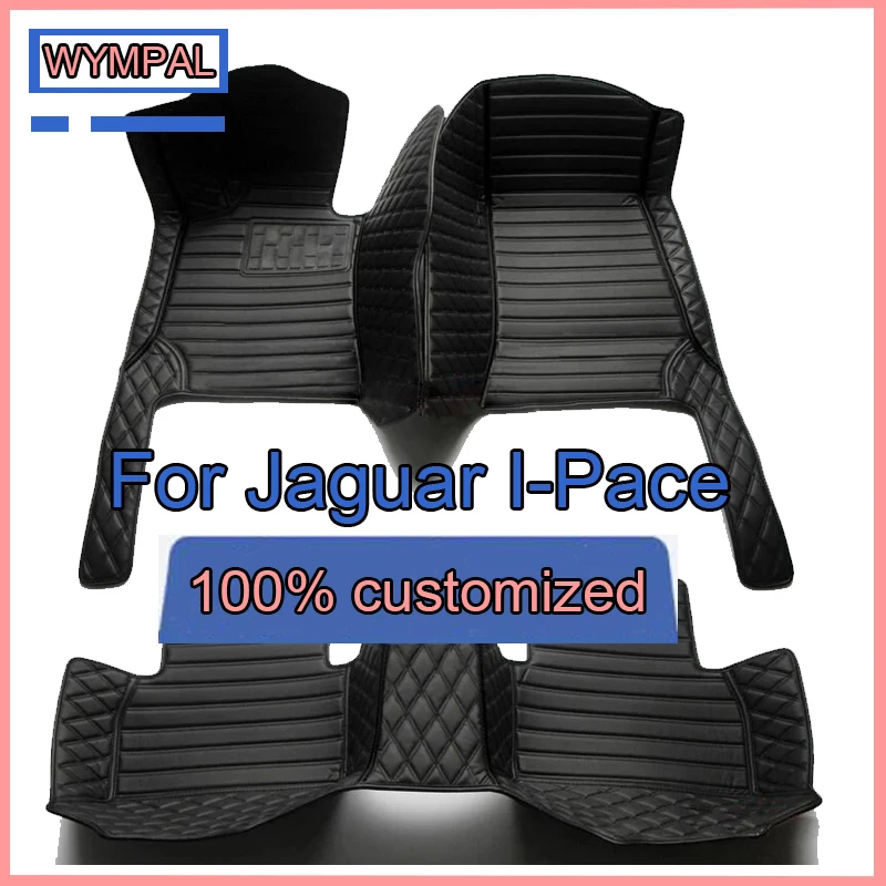 Car Floor Mats For Jaguar I-Pace IPACE I PACE 2018~2022 Carpet Leather Mat Anti Dirty Pad Cubre Pisos Para Autos Car Accessories