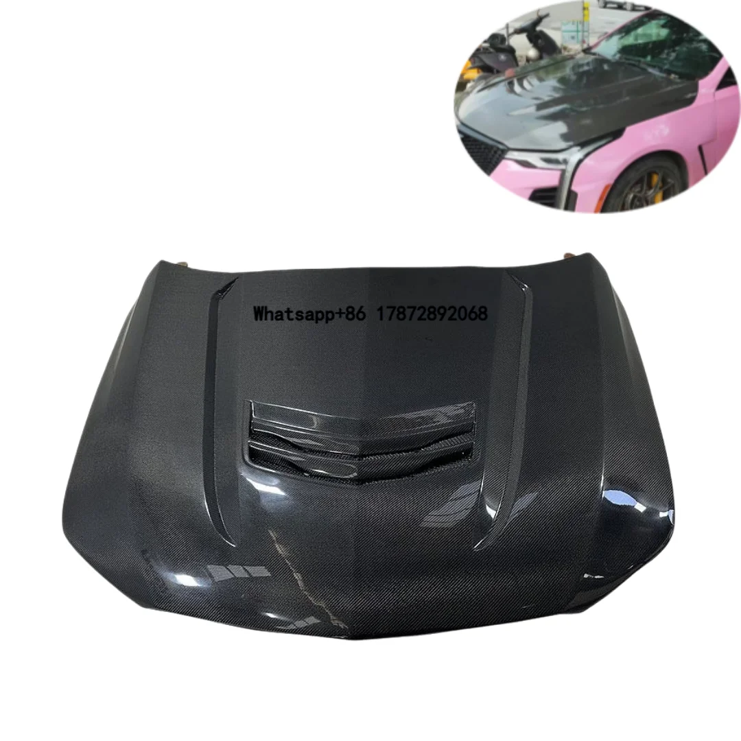 

2020+ Vehicle Accessories V Style CT4 Carbon Fiber Engine Cover for CT4 Black-Wing Bonnet