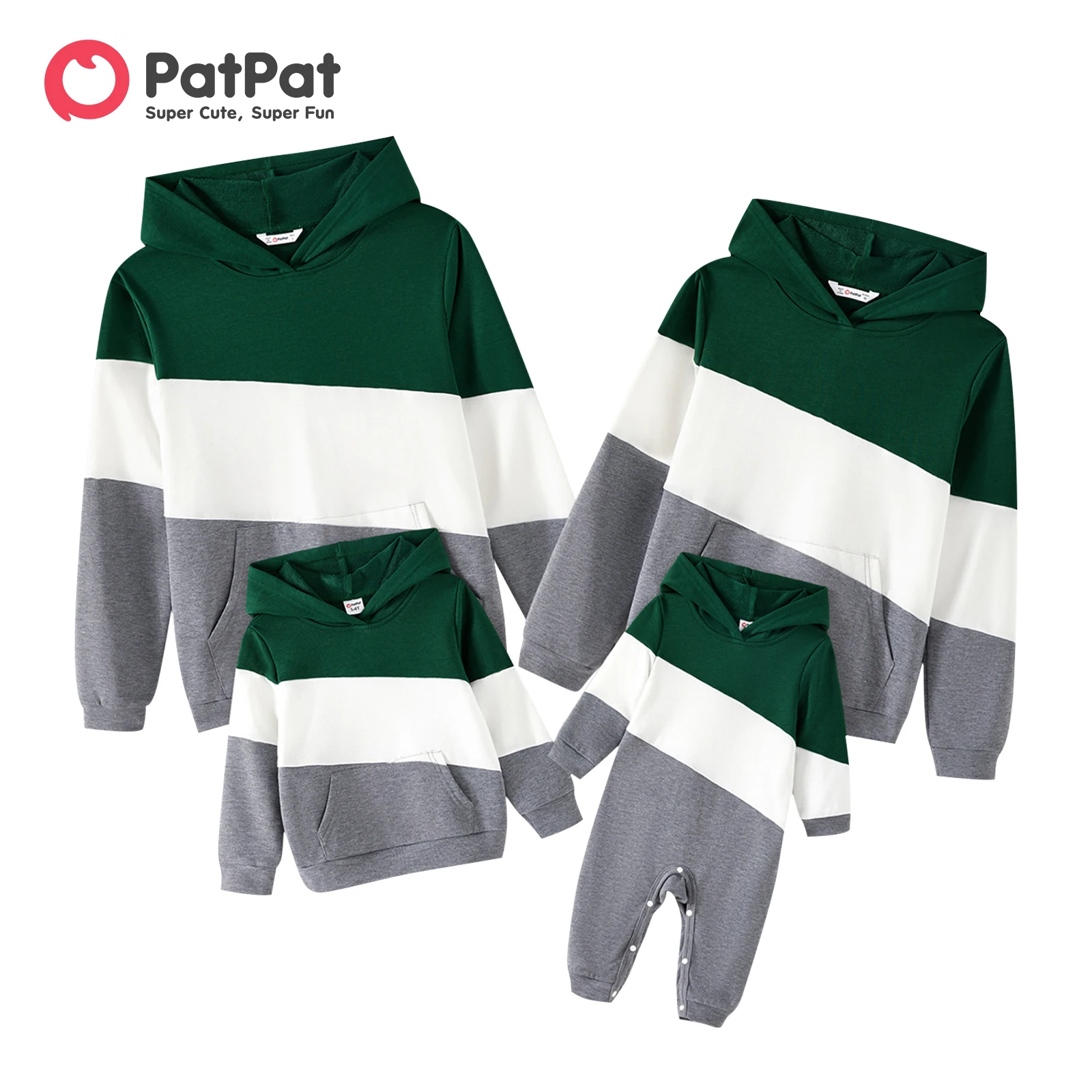 

PatPat Family Matching Colorblock Long-sleeve Hoodies