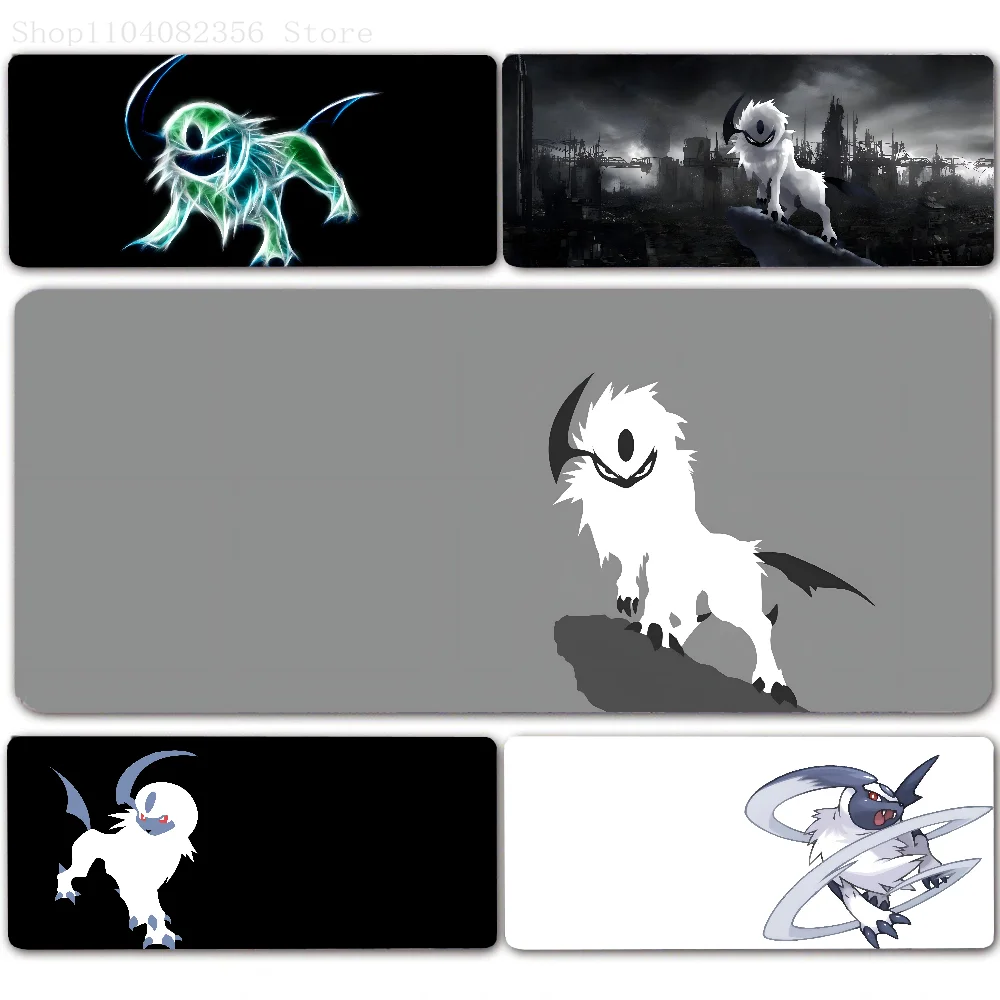 1pc A-Absol P-Pokemon-n Anime Mouse Pad Large Mouse Mat Pink Office Desk Mat Laptop Gaming Large Mousepad