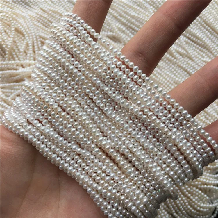 

AA Freshwater Pearl white nearr ound 2-2.3mm SMALL SIZE FPPJ wholesale beads nature loose beads for DIY jewelry