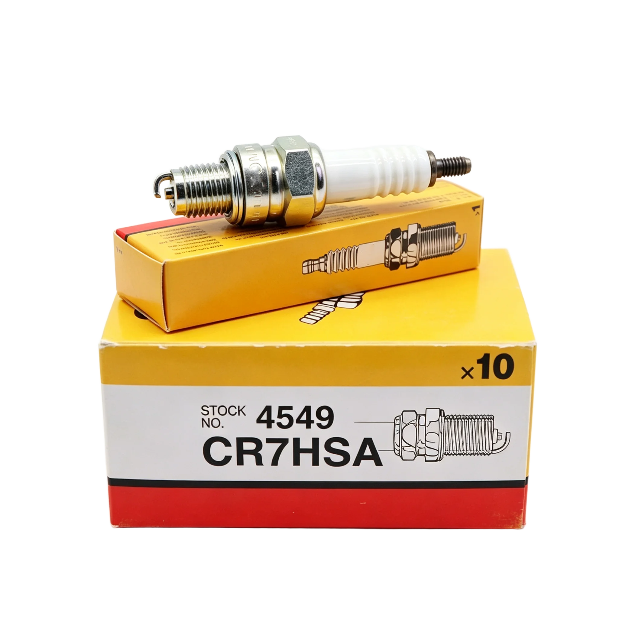 4PCS Motorcycle Spark Plug CR7HSA 4549 Resistor Spark Plug Replace 7162 For 50cc 70cc 125cc EFI Scooter Motorcycle