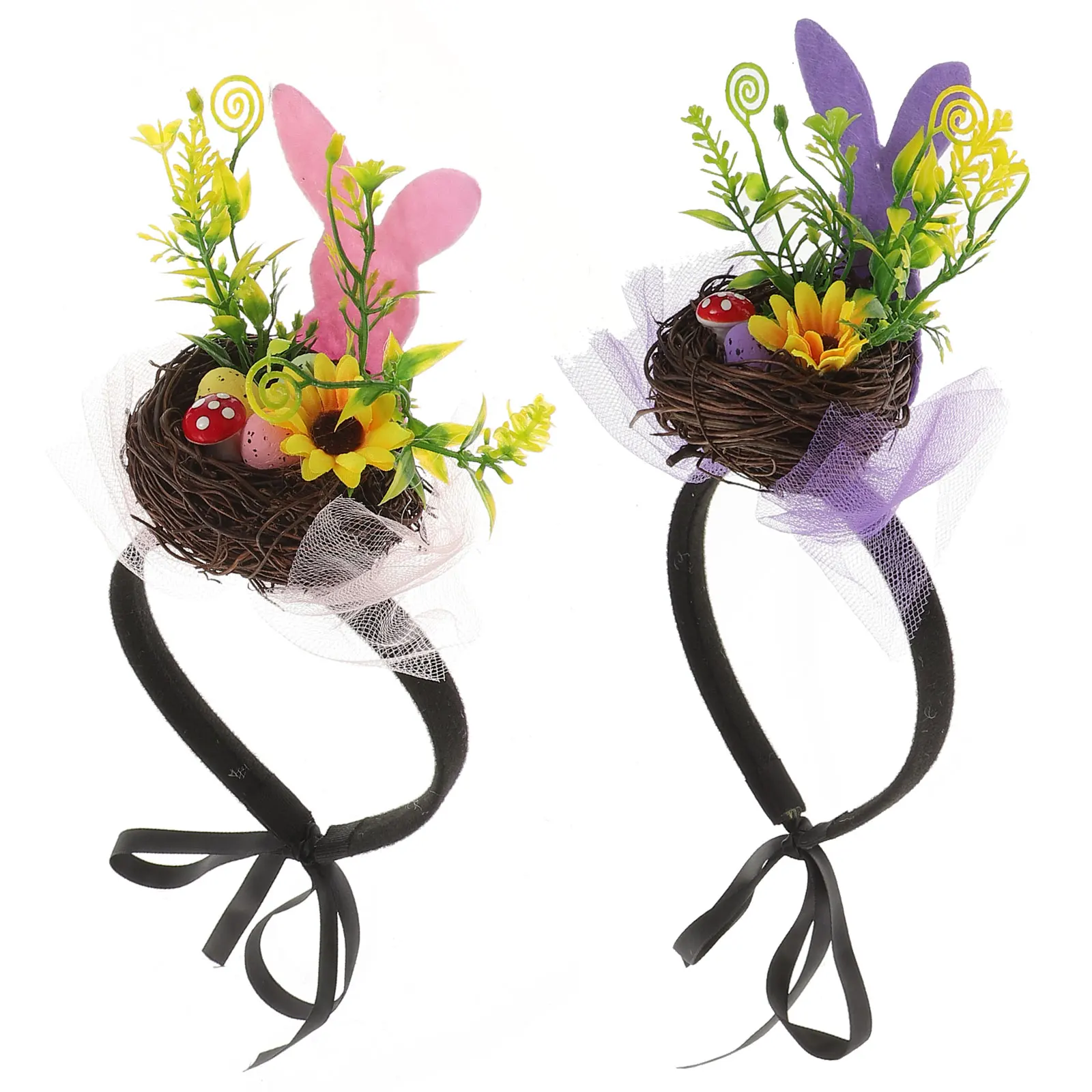 

2 Pcs Easter Headdress s Headbands Bird Decoration Ear Cosplay Hair Miss for Girls