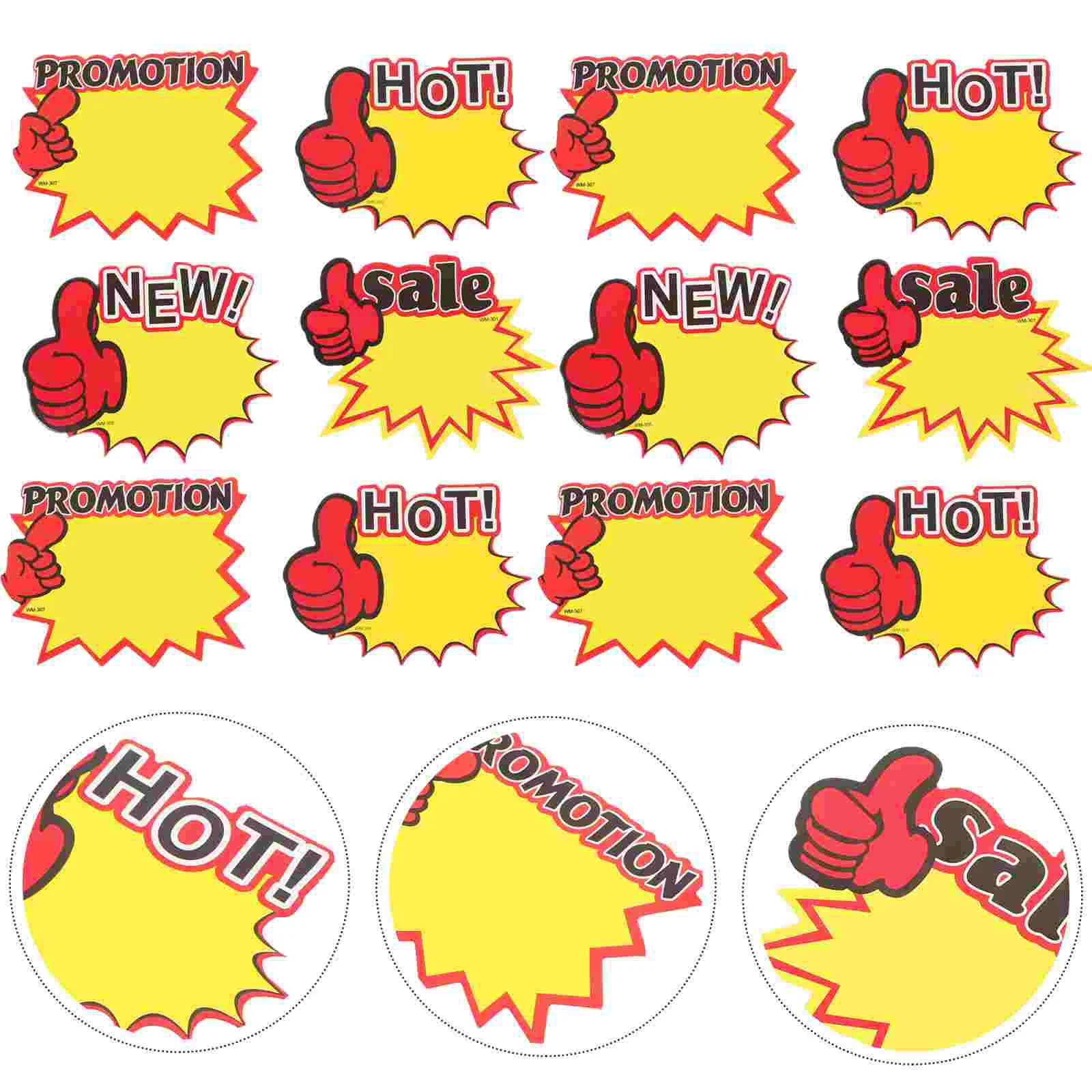 

200 Pcs Commodity Price Tag Sticker Labels Supermarket Display Tags Signs Paper Useful Retail