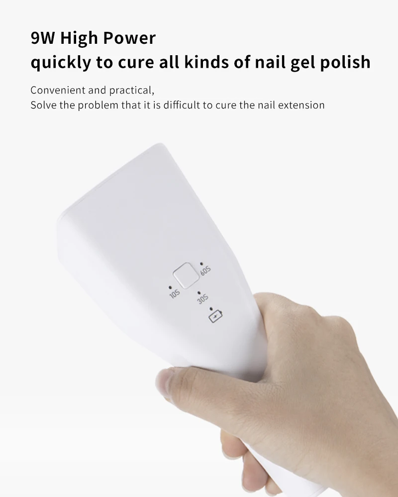 4QUEENS Mini-Hand-Nagellampe, wiederaufladbar, für Gel-Nagellack, tragbarer Nageltrockner, UV-Nagelkunst-Werkzeuge, Gellampe, UV-Nagelkunst-Werkzeuge, Gellampe für den Heimgebrauch