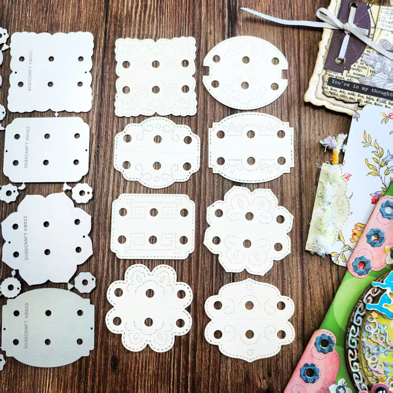 

【GOGOCRAFT】KW023 Патч с тремя отверстиями - Штампы для резки JunkJournal Скрапбукинг PaperDIY Оригинальный дизайн