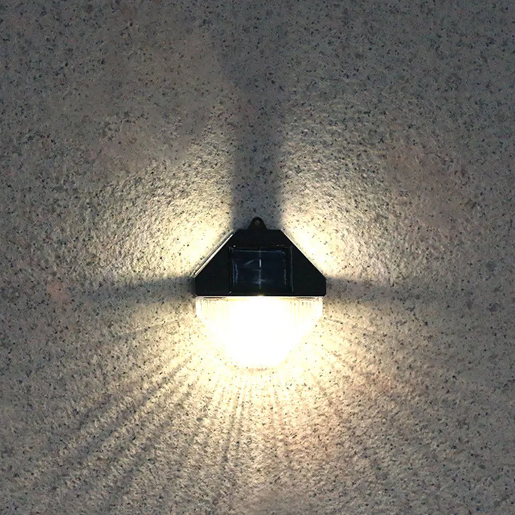 Solar Outdoor Wall Light Wear Resistant Yard Garden Lamp for Home Patio Fence Pathway