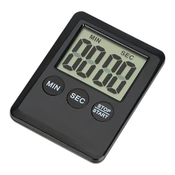 DIYWORK Square Kitchen Cooking Timer with Magnet Thin Simple Fashion Alarm Clock Large LCD Digital Screen