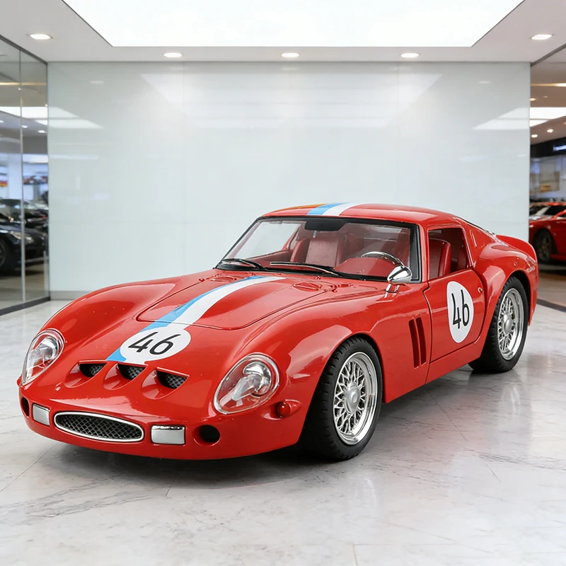 

1:24 250 GTO Supercar Alloy Car Model Sound and Light Pull Back Children's Toy Collectibles Birthday Gift