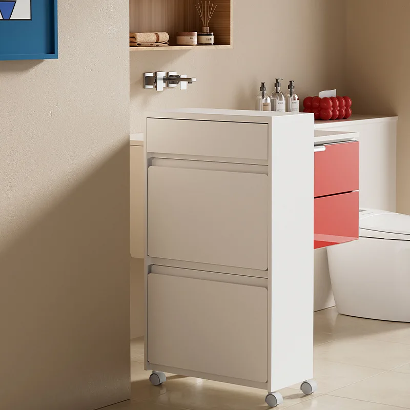 Mobile storage cabinet with wheel multi-layer storage cabinet