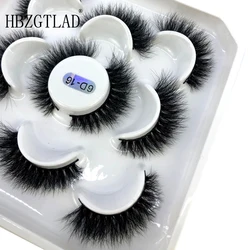 2022 New Lashes 5 pairs 3D Faux Mink Lashes Natural False Eyelashes Dramatic Volume Lashes Fake Eyelash Extension Makeup Tools