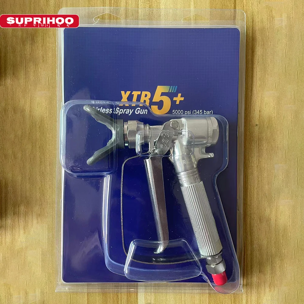 

SUPRIHOO XTR5 + airless spray gun used in 500 bar paint job professional spraying tool accessories