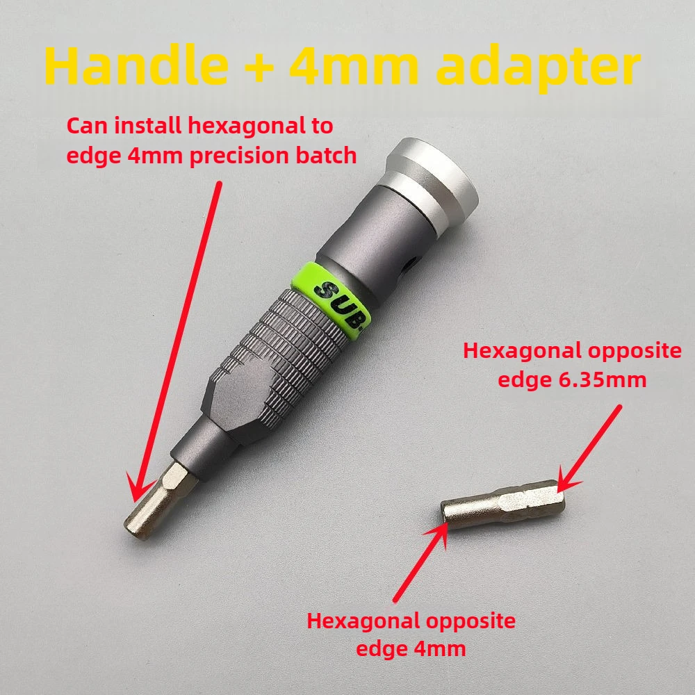 ANKU Precision Screwdriver Bit Set Repair Tool Kit Magnetic 6.35mm Bit All Aluminum Screw Driver Tip Mini Tools 360° Rotation