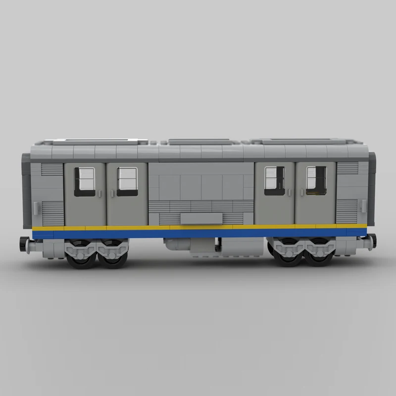 Modèle de voiture de ville MOC, briques de construction, Train de passager, bagages, technologie modulaire, cadeaux de vacances pour enfants, jouets à assembler, costume