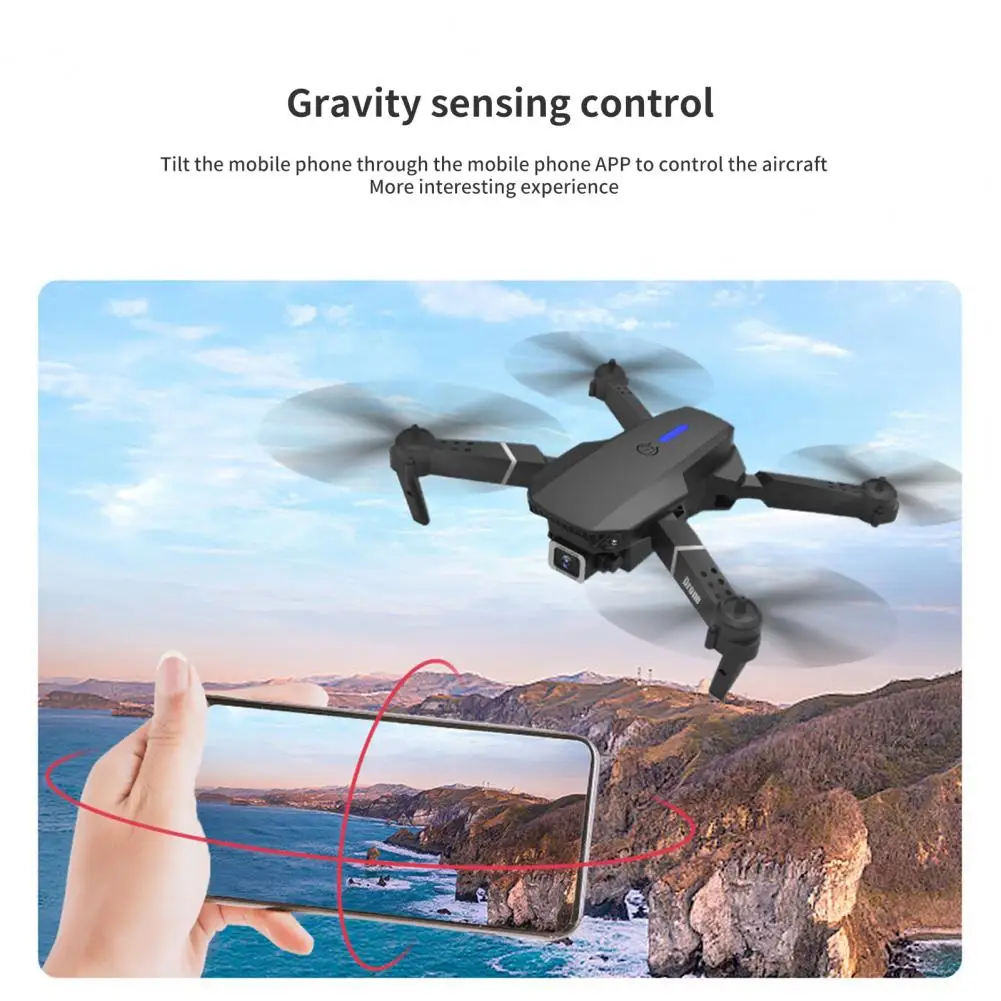 Compact Camera Drone Wi-Fi Function Remote Control Drone Wide Angle Mini Remote Control Folding Drone Toy Aerial Photography