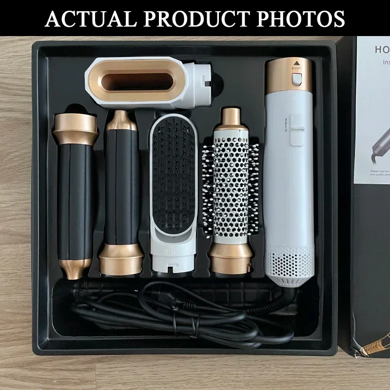 5 in 1 Hair Dryer Brush Hot Comb Set Professional Curling Iron Hair StraightenerStylingTool ForProfessional HairDryerhaircrimper