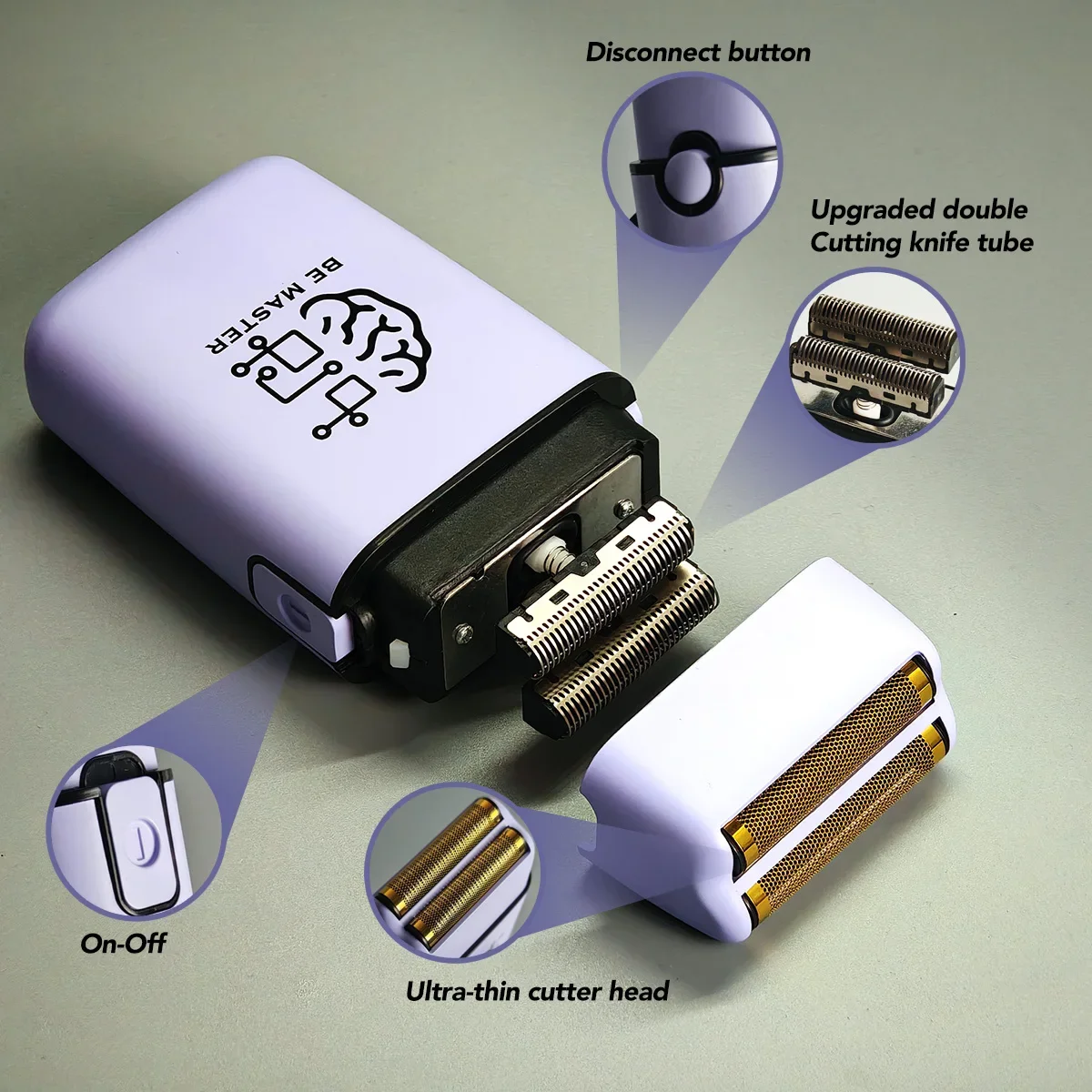جديد 2026 المهنية BRDCLIP 10000 دورة في الدقيقة مزدوجة احباط ماكينة حلاقة BRD609 الكهربائية اللحية الشعر المتقلب آلة قطع الشعر الحلاق المقص #4