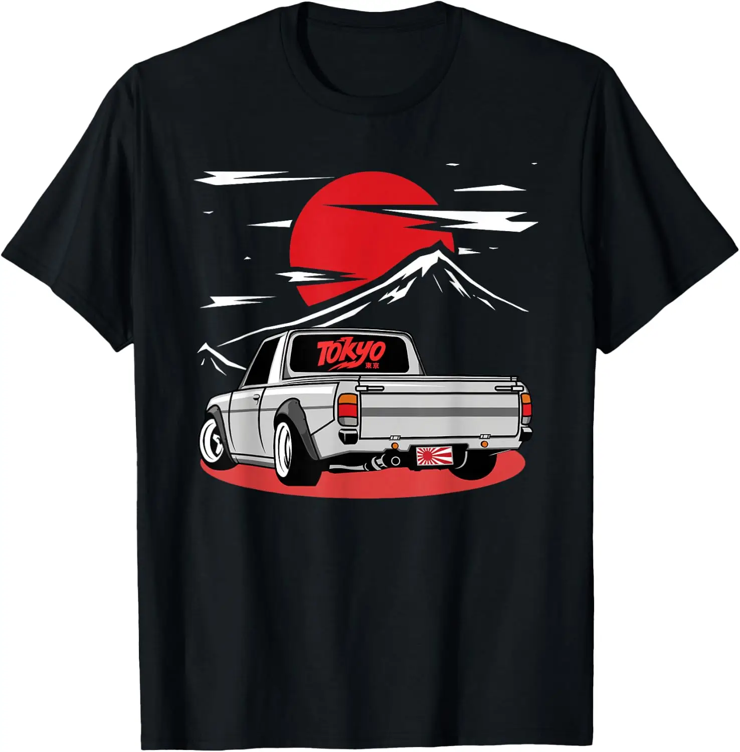 Mini Truck Kei JDM Japanese Drift Car Japan Vintage Graphic T-Shirt 100% Cotton Trendy Y2K Short-Sleeve Tee-Soft, Quick-Drying,