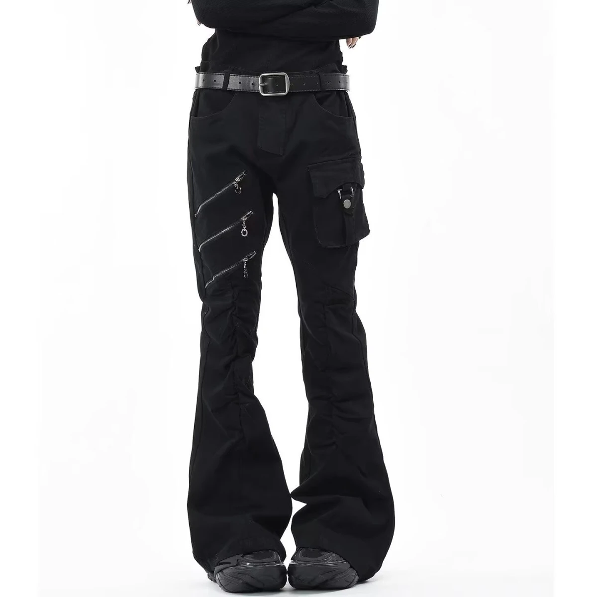Hong Kong Style Hip Hop Lettering Men's Jeans High Street Trendy Straight Leg Loose Fit Casual Denim Pants for Teens