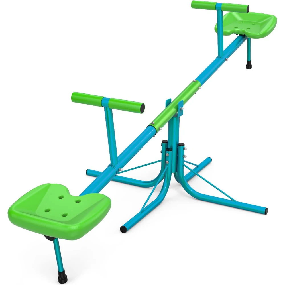 Garden Kids Playground Seesaw Steel Outdoor Seesaw 360 Degree Rotation Seesaw Playground Equipment