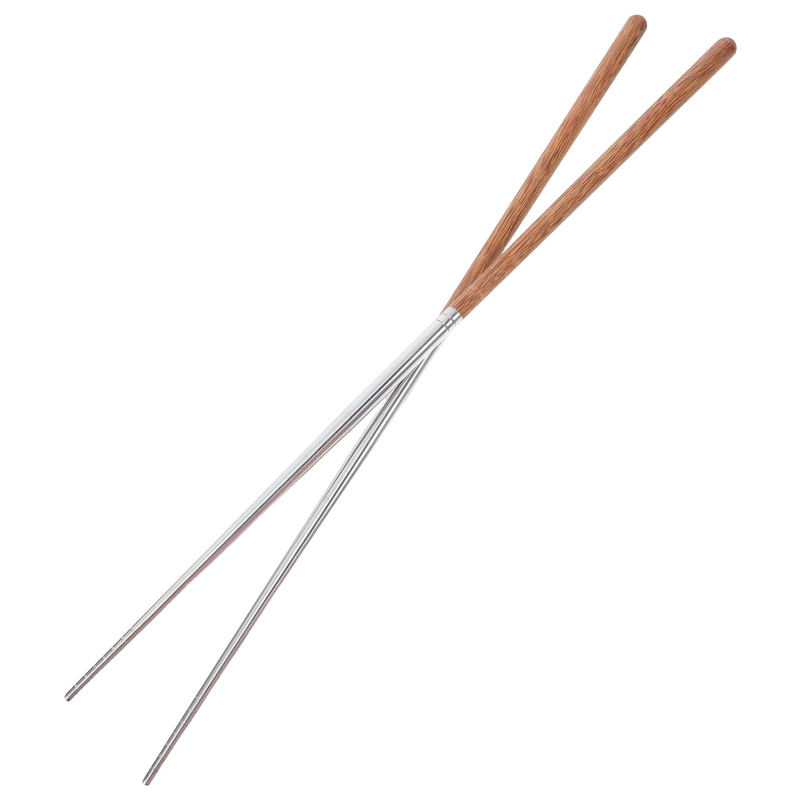 

Long Wood Chopsticks 304 Stainless Steel Hot Pot Kitchen Utensils Anti Slip Scald Resistant Noodle Picker Cooking Tools