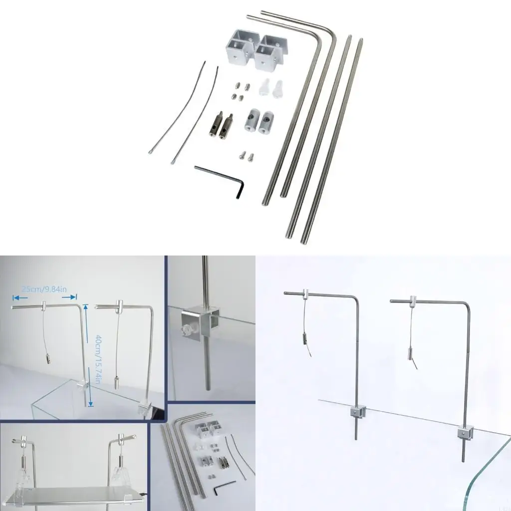 L43A Nontoxic Aquariums Light Mounting System Rustproof Aluminum Regulable Arm Fit Various Standard Fish Tanks