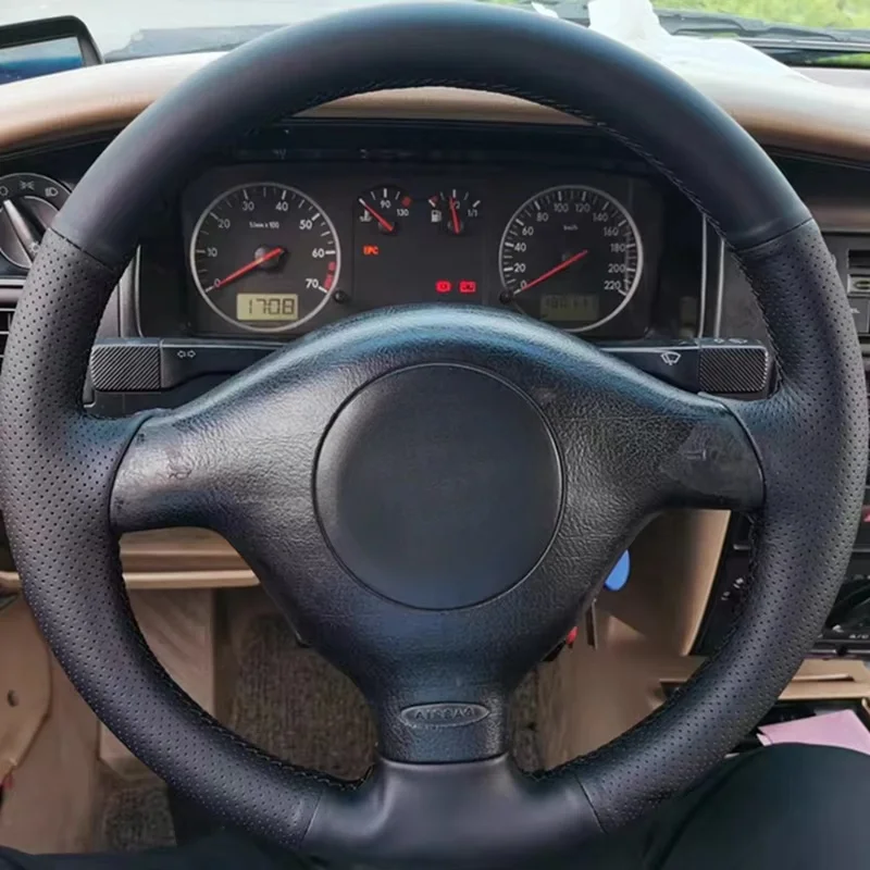 

DIY Black Faux LeatherCar Steering Wheel Cover For Volkswagen VW Golf 4 Passat B5 1996-2003 Seat Leon 1999-2004 Polo 1999-2002