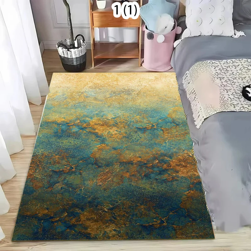 Rug Carpet Mat Non-Slip Abstract Rainbow Pointillism Art Area Rug for Living Room Bathroom Nursery Playroom Modern Home Decor