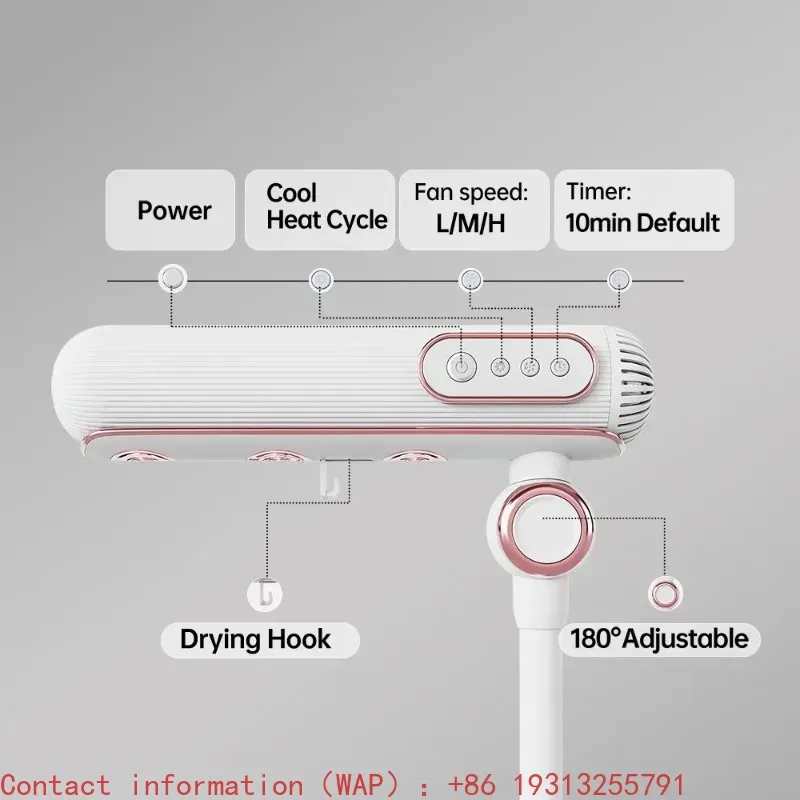 【From China】 【Best-selling】Professional Hands-free Floor Vertical Hair Dryer High-speed Negative Ion
