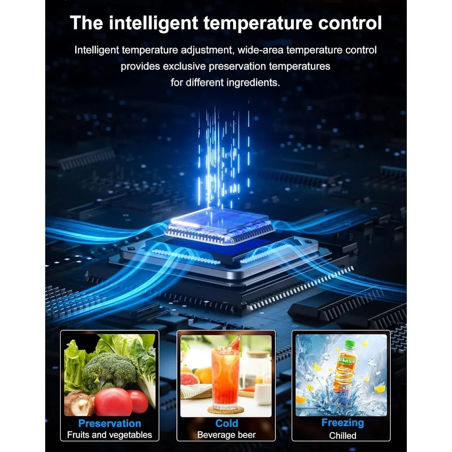 ثلاجة بباب زجاجي مزدوج لمبرد المشروبات بتقنية 4.9 قدم مكعب - تحمل مساحة تجميد سعة 120 لترًا سعة 8 لترًا و5 إعدادات لدرجة الحرارة وغطاء قابل للتعديل