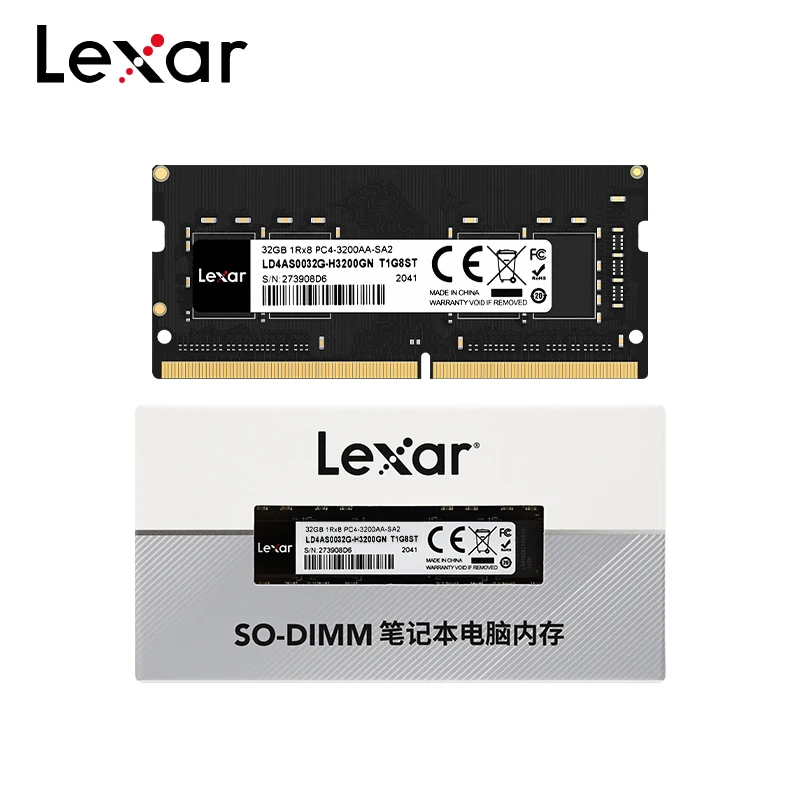 

Оперативная память для ноутбука Lexar DDR4 3200 МГц SODIMM 8 ГБ 16 ГБ 32 ГБ 3200 SO-DIMM 260Pin 3200 Мбит/с, высокоскоростная оперативная память для ноутбука