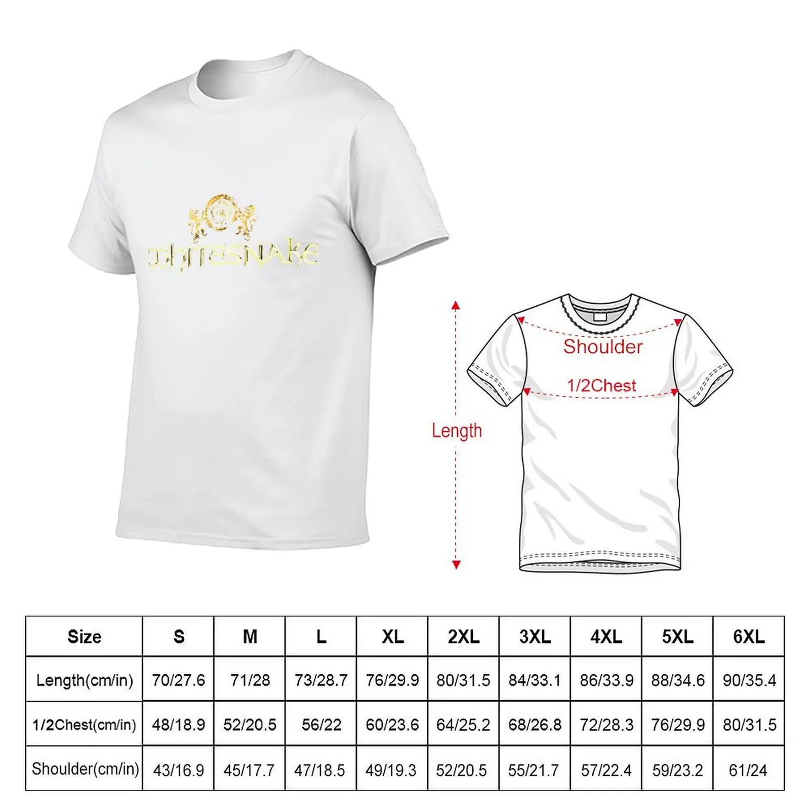 تي شيرت Whitesnake Merch تي شيرت مطبوع حسب الطلب تي شيرت للرجال من القطن تي شيرت مضحك