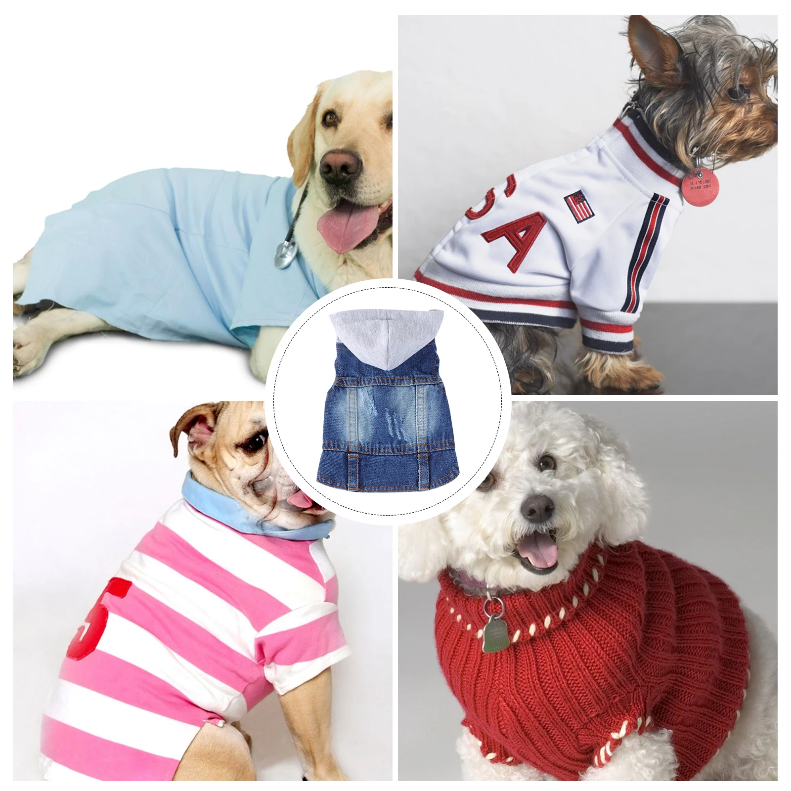 

Pet Vest Summer Clothes for Dogs Jackets Small Bichon Spring Hoodie Doggie Sweater Retro Style Knitted Hats