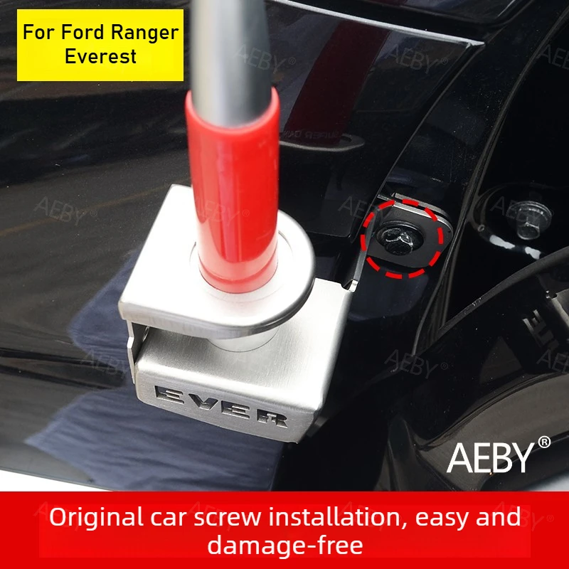 

AEBY For Ford Ranger Everest 2015-2021 Engine cover antenna mount,car radio antenna bracket stainless steel,Car accessories