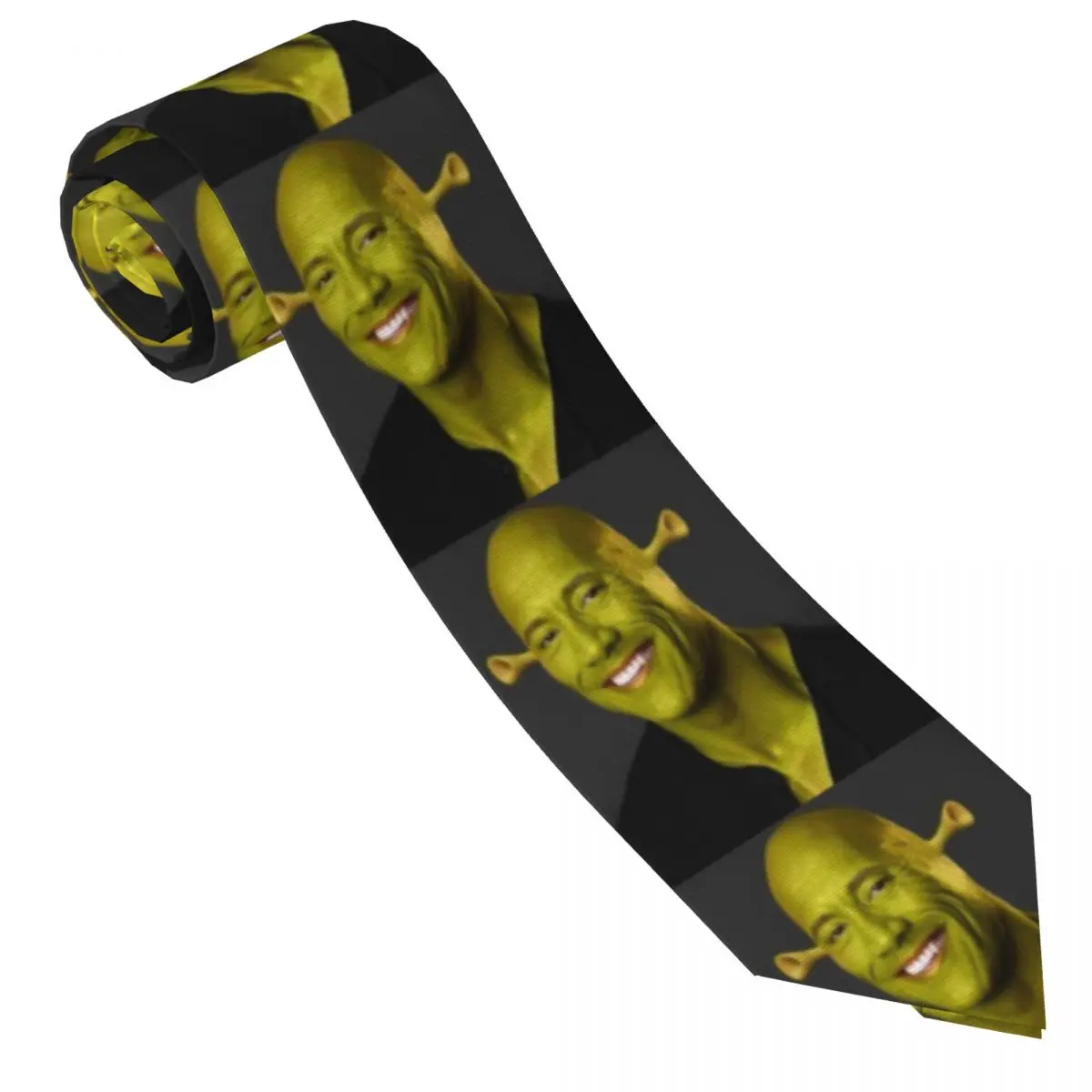 Custom Dwayne Neck Ties Men Printed Necktie American Actor Johnson Four Seasons Fashion Tie Necktie For Birthday Gift