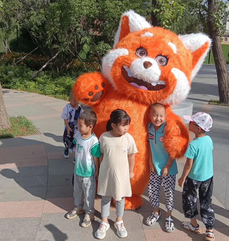 

Inflatable Raccoon Mascot Costume Animal Plush Doll Outfits Halloween Funny Party Role Play Walking Performance No Battery