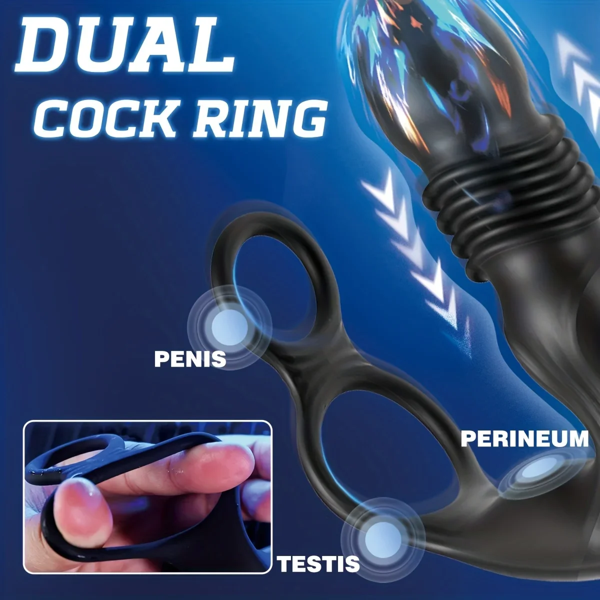 Male Thrusting Prostate Massager APP Control Telescopic Lock Ring Anal Butt Plug Vibrator Men Gay Dildo Sex Toys for Couples - view 5