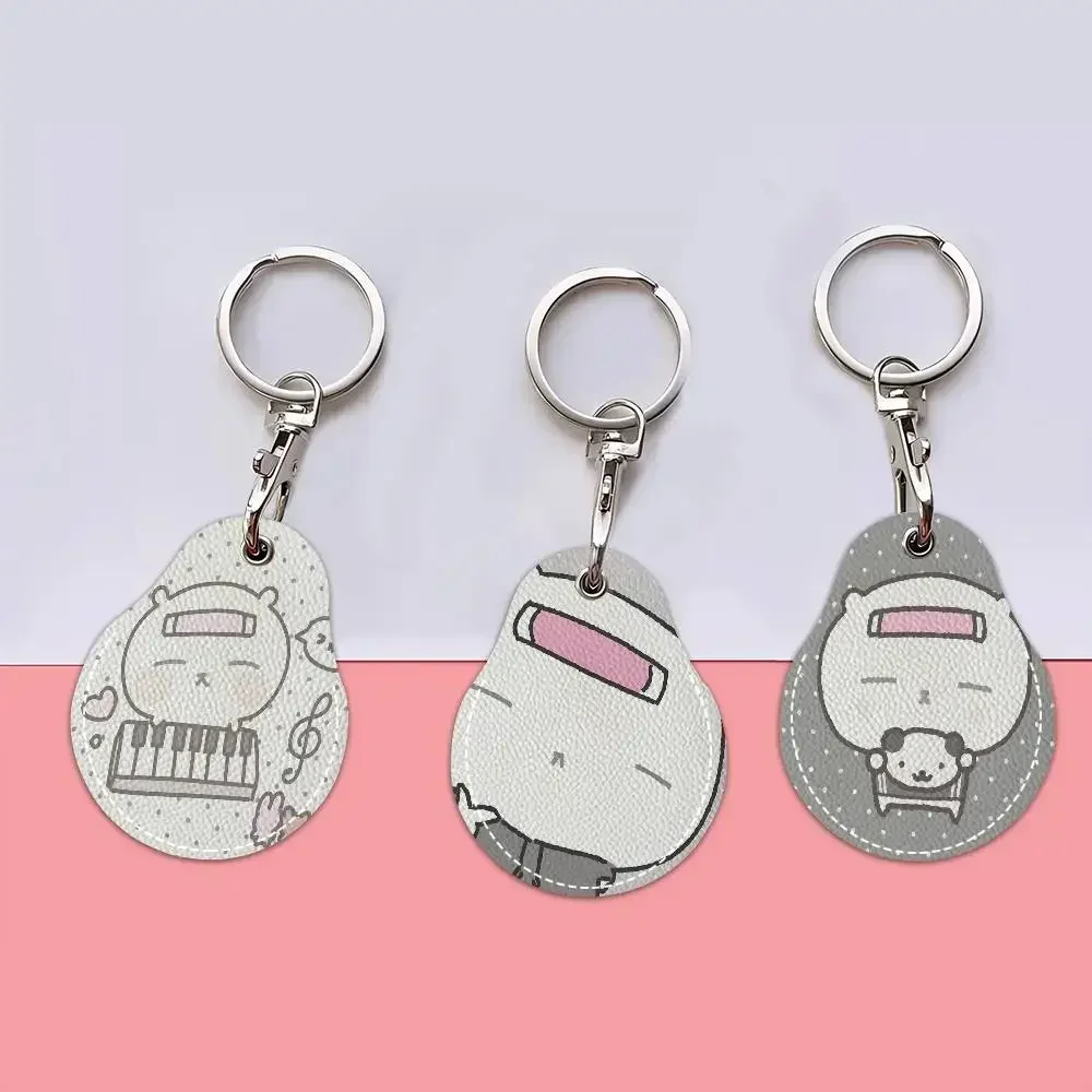 Niyuk Korea INS Adorable Teardrop Acc Control Card Protector Bus Keychain Elevator Card Holder Student PU Material