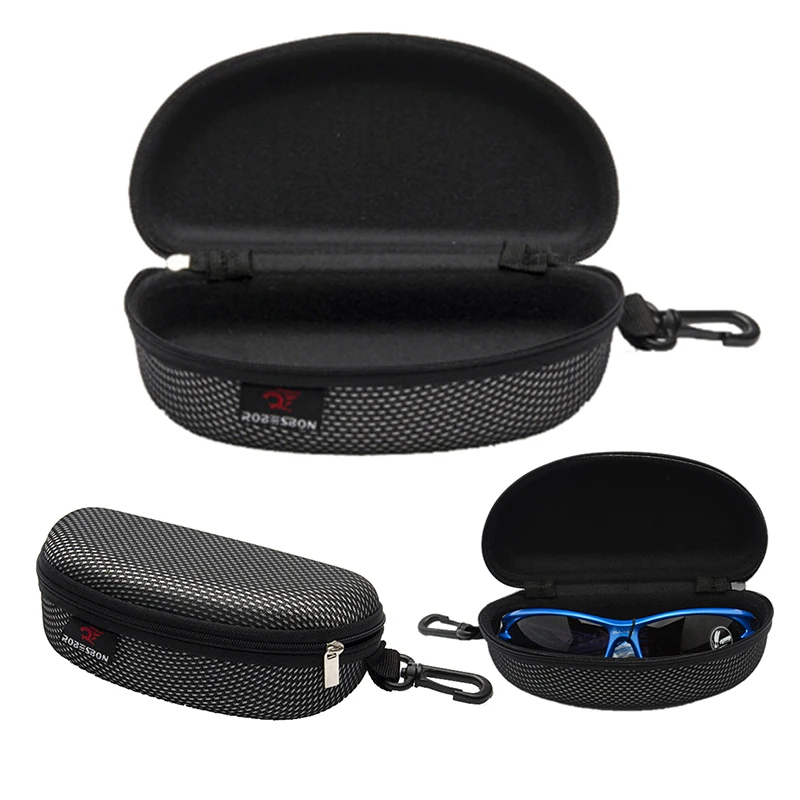 1Pc Black Portable Cute Style Hard Zipper Case Box Glasses Eye Glasses Sunglass Bag