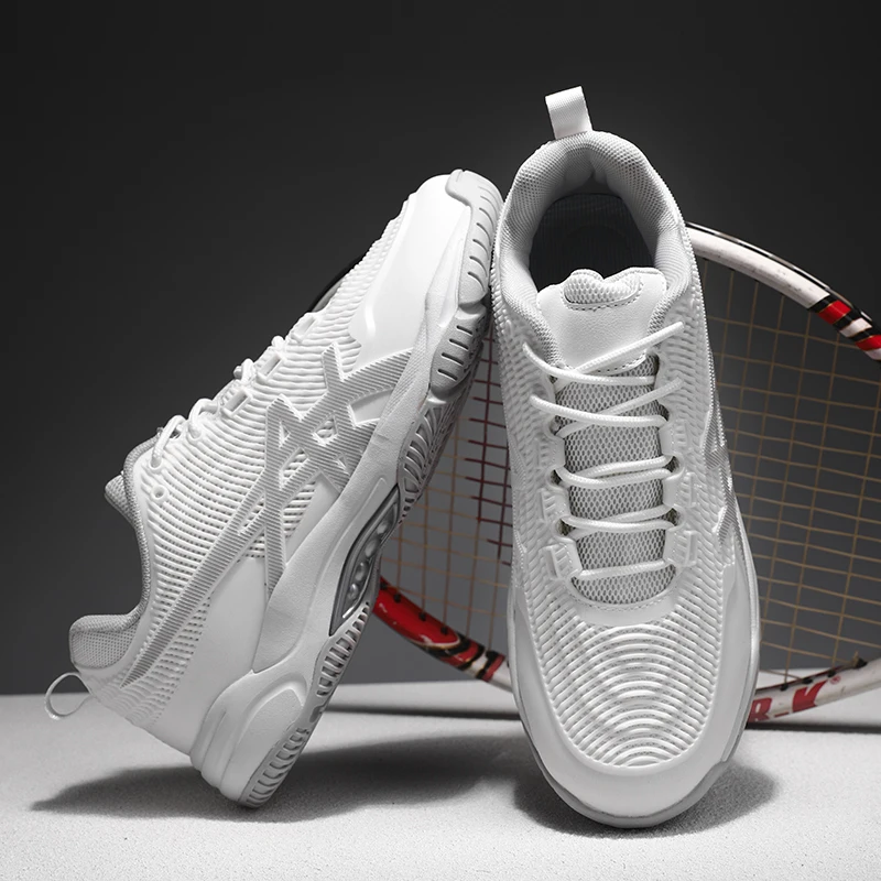Men Women Badminton Shoes Table Tennis Shoes for Volleyball Handball Sports Sneakers Anti-Skid Mesh Breathable Field Training view 5
