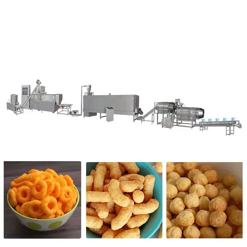 Professional Manufacturer Puffed Snacks Food Extruded Equipment Processing Automatic Production Machines