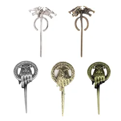 Thrones Dragon TV Series Game Hand of Kings Brooch Song of Ice and Fire Pins Punk Retro Fashion Badge Men Women Gifts